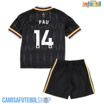 Camisa de time de futebol Aston Villa Pau Torres #14 Replicas 2º Equipamento Infantil 2026-27 Manga Curta (+ Calças curtas)